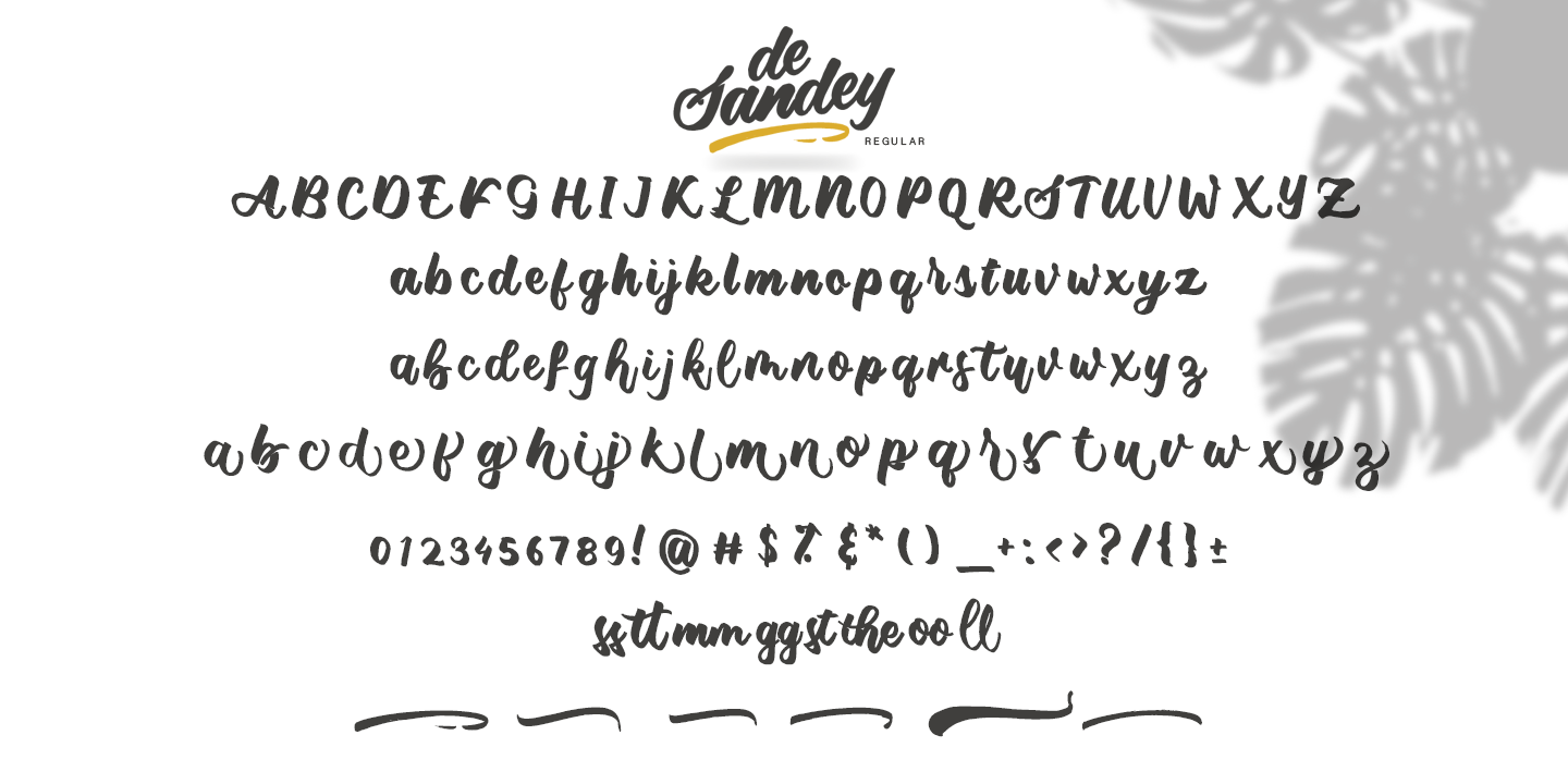 Пример шрифта De Sandey Regular